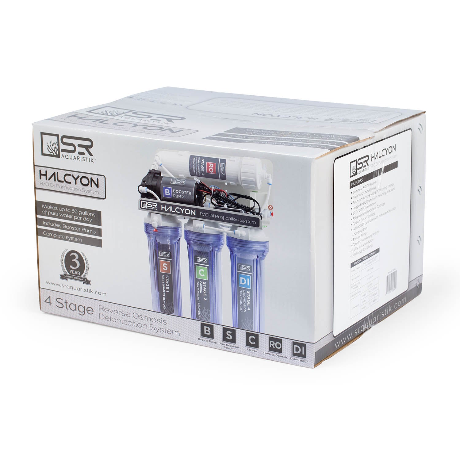HALCYON - 4 Stage Reverse Osmosis Deionization Purification System