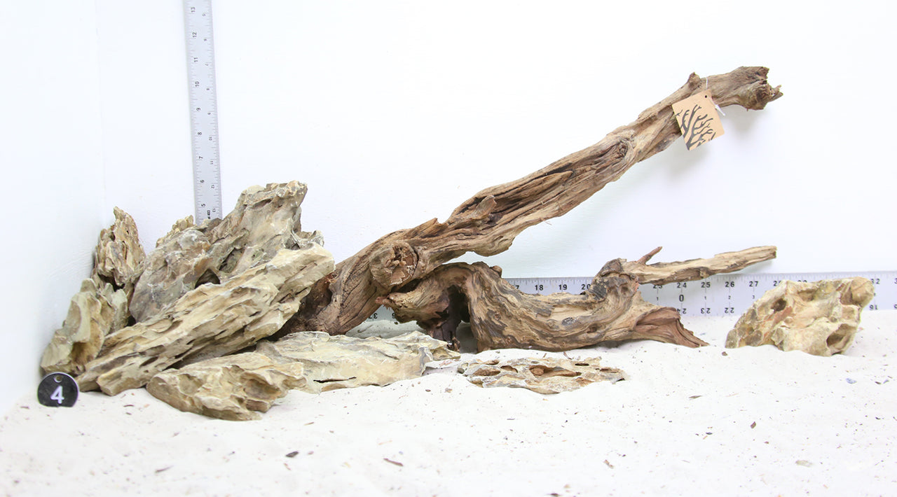 WYSIWYG #4BK - Weathered Driftwood and Dragon Stone Scape Combo